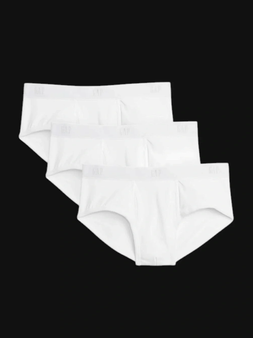 NWT GAP Men’s Small 30-31 White Basic Briefs with Wide Logo Waistband 3-Pack